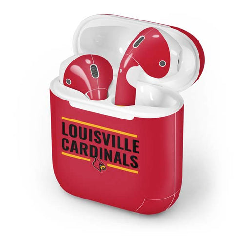 University of Louisville Cardinals Striped Apple AirPods Skin