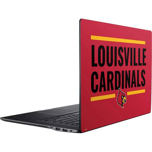 University of Louisville Cardinals Striped Ativ Book 9 (15.6in 2014) Skin
