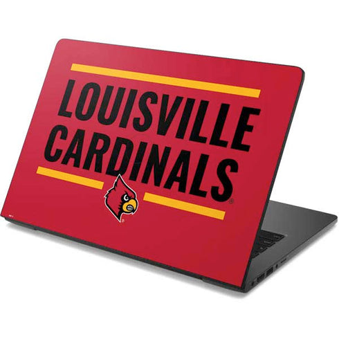 University of Louisville Cardinals Striped Dell Chromebook Skin