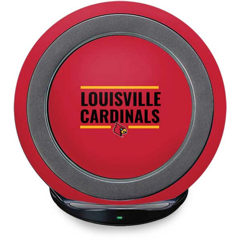 University of Louisville Cardinals Striped Fast Charge Wireless Charging Stand Skin