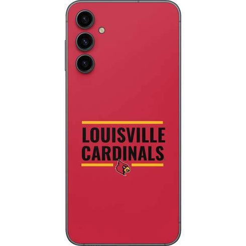 University of Louisville Cardinals Striped Galaxy A14 5G Skin