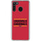 University of Louisville Cardinals Striped Galaxy A21 Clear Case
