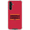 University of Louisville Cardinals Striped Galaxy A54 5G Clear Case