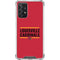 University of Louisville Cardinals Striped Galaxy A72 5G Clear Case