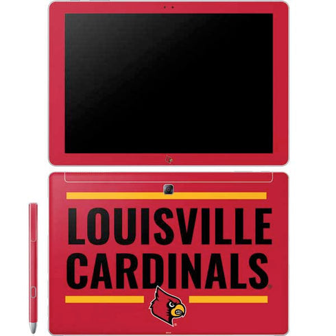University of Louisville Cardinals Striped Galaxy Book 12in Skin