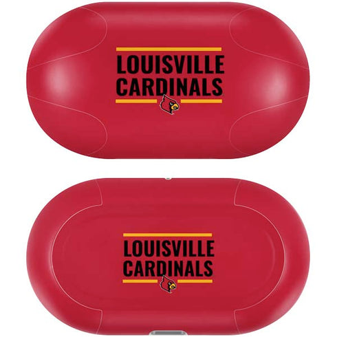University of Louisville Cardinals Striped Galaxy Buds Plus Skin