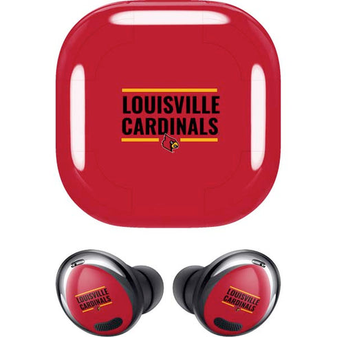 University of Louisville Cardinals Striped Galaxy Buds Pro Skin