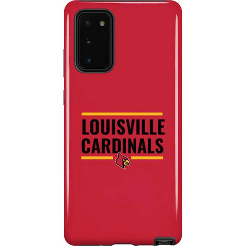 University of Louisville Cardinals Striped Galaxy Note20 5G Pro Case