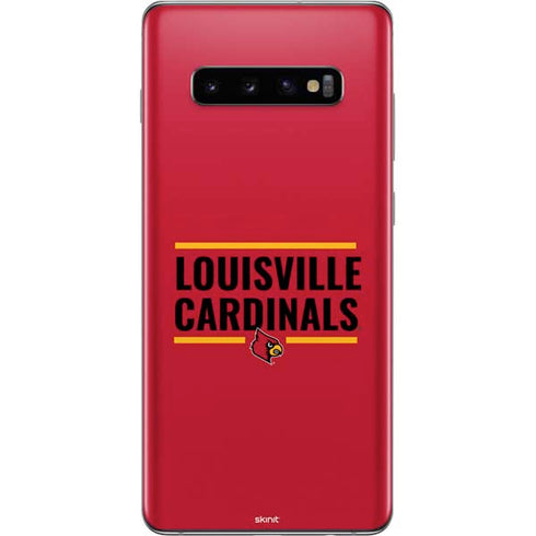 University of Louisville Cardinals Striped Galaxy S10 Plus Skin