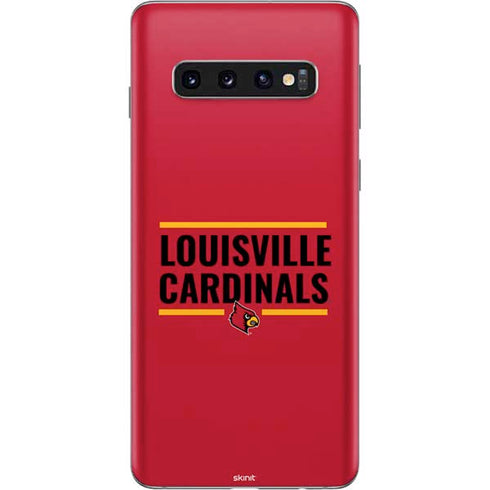 University of Louisville Cardinals Striped Galaxy S10 Skin