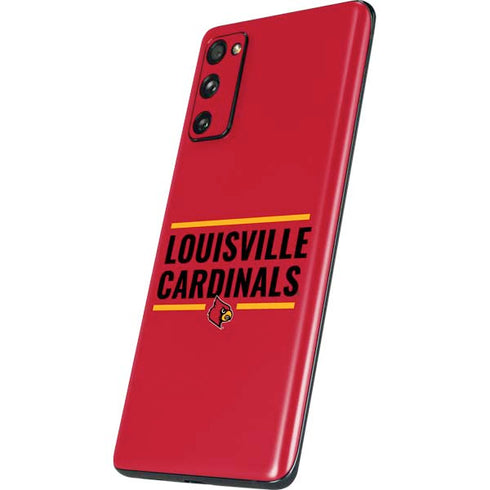 University of Louisville Cardinals Striped Galaxy S20 Fan Edition Skin