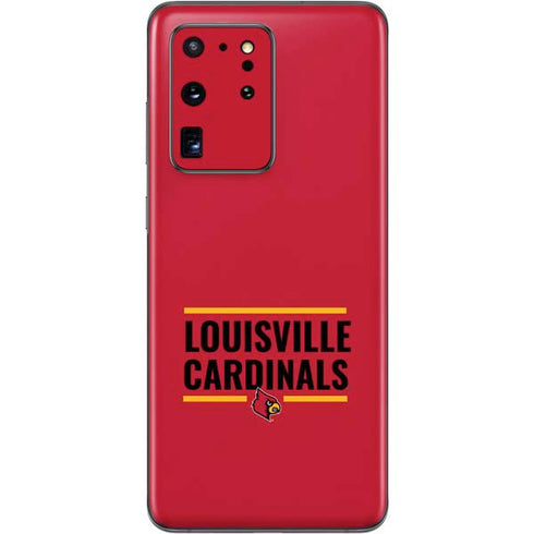 University of Louisville Cardinals Striped Galaxy S20 Ultra 5G Skin