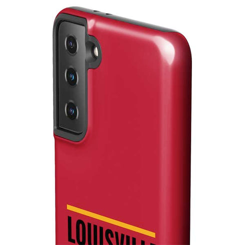 University of Louisville Cardinals Striped Galaxy S21 FE Pro Case