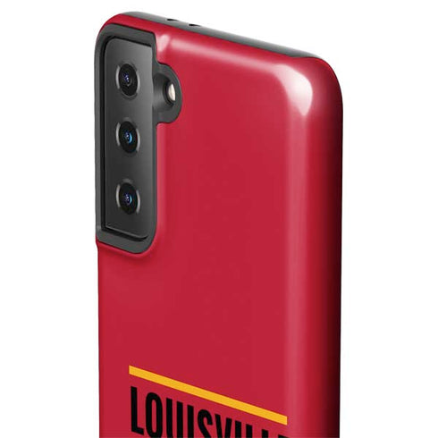 University of Louisville Cardinals Striped Galaxy S21 Plus 5G Pro Case