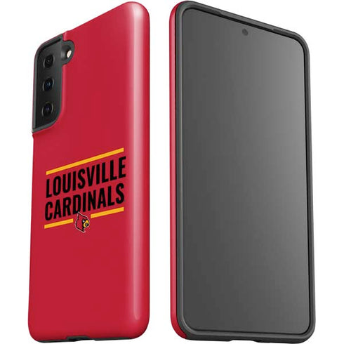 University of Louisville Cardinals Striped Galaxy S21 Plus 5G Pro Case
