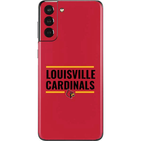University of Louisville Cardinals Striped Galaxy S21 Plus 5G Skin