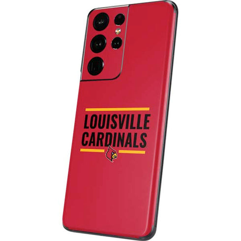 University of Louisville Cardinals Striped Galaxy S21 Ultra 5G Skin