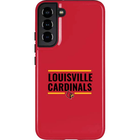 University of Louisville Cardinals Striped Galaxy S22 Plus Pro Case