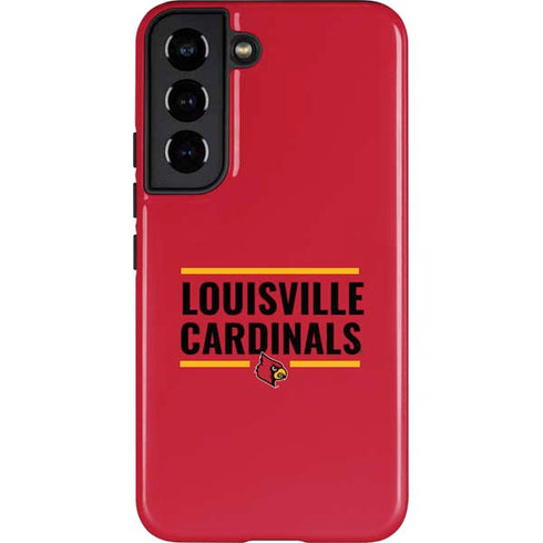 University of Louisville Cardinals Striped Galaxy S22 Pro Case