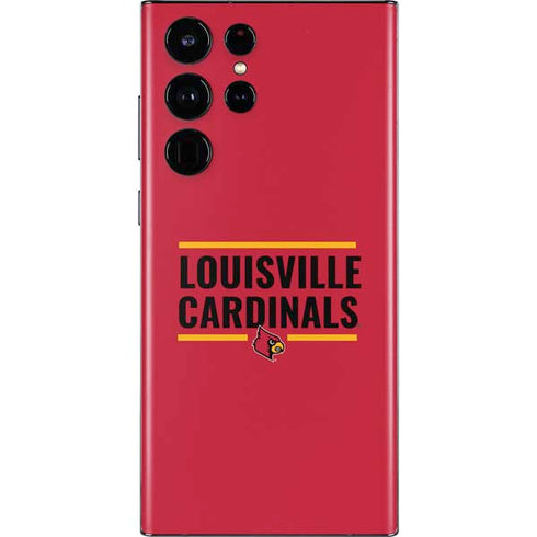 University of Louisville Cardinals Striped Galaxy S22 Ultra Skin