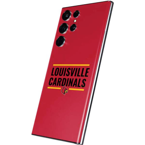 University of Louisville Cardinals Striped Galaxy S22 Ultra Skin