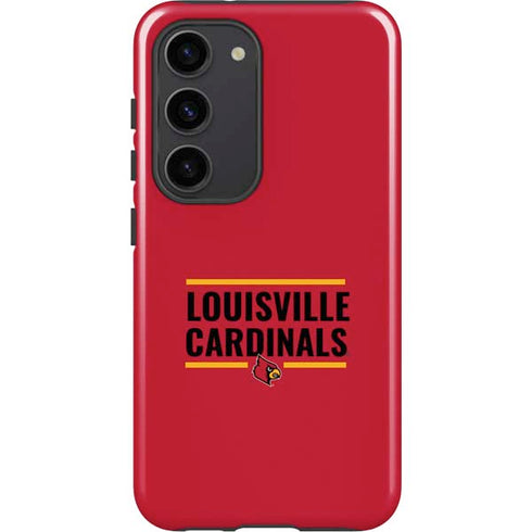 University of Louisville Cardinals Striped Galaxy S23 Pro Case