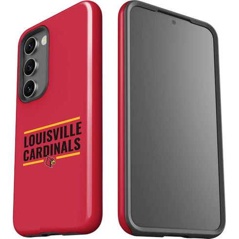 University of Louisville Cardinals Striped Galaxy S23 Pro Case