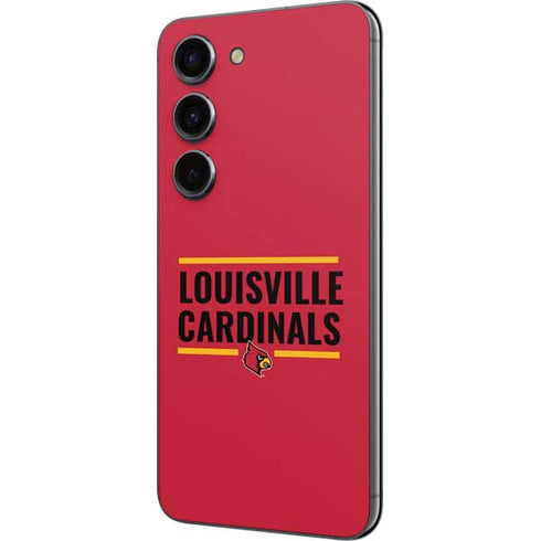 University of Louisville Cardinals Striped Galaxy S23 Skin