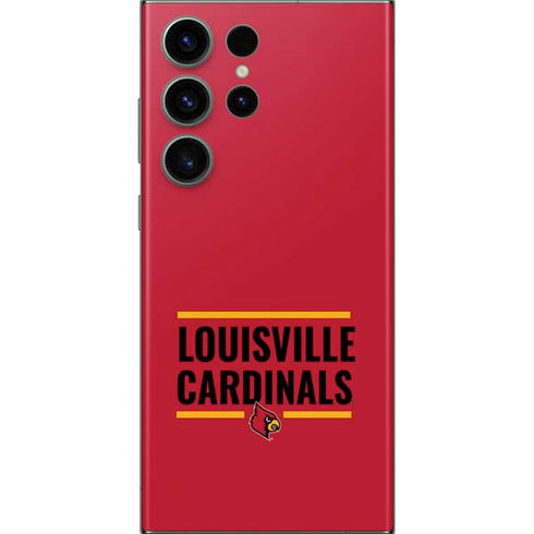 University of Louisville Cardinals Striped Galaxy S23 Ultra Skin