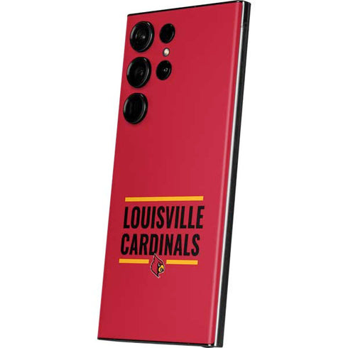 University of Louisville Cardinals Striped Galaxy S23 Ultra Skin
