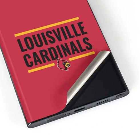 University of Louisville Cardinals Striped Galaxy S23 Ultra Skin