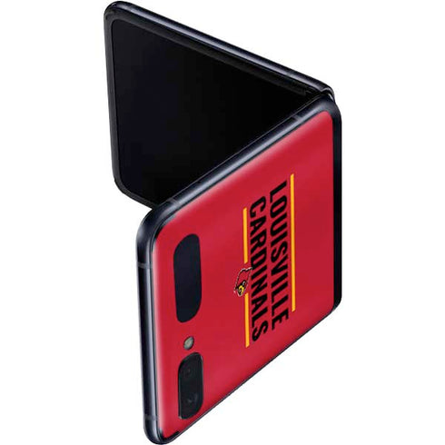 University of Louisville Cardinals Striped Galaxy Z Flip Skin