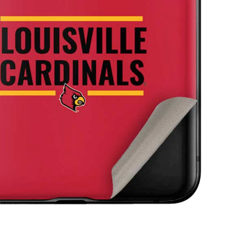 University of Louisville Cardinals Striped Galaxy Z Flip Skin