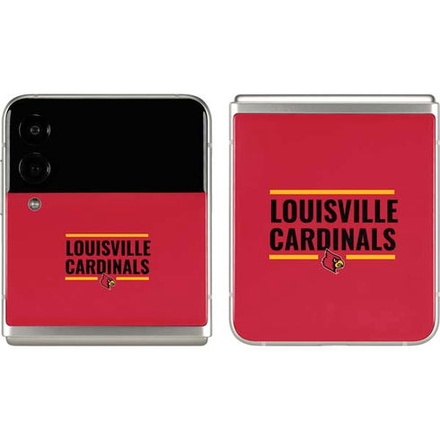 University of Louisville Cardinals Striped Galaxy Z Flip3 5G Skin