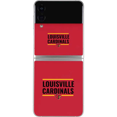 University of Louisville Cardinals Striped Galaxy Z Flip4 5G Skin
