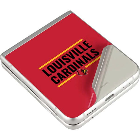 University of Louisville Cardinals Striped Galaxy Z Flip4 5G Skin