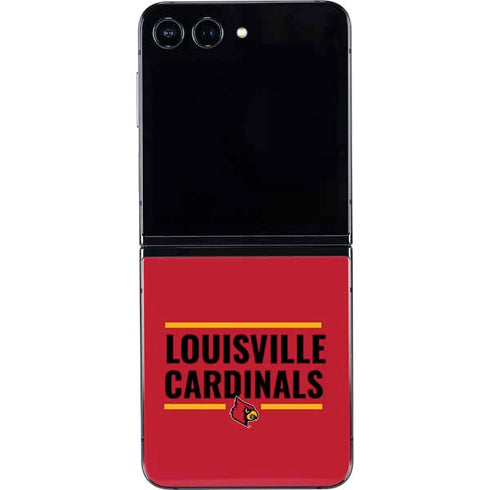 University of Louisville Cardinals Striped Galaxy Z Flip5 5G Skin