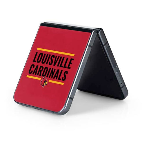 University of Louisville Cardinals Striped Galaxy Z Flip5 5G Skin