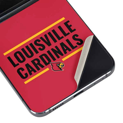 University of Louisville Cardinals Striped Galaxy Z Flip5 5G Skin