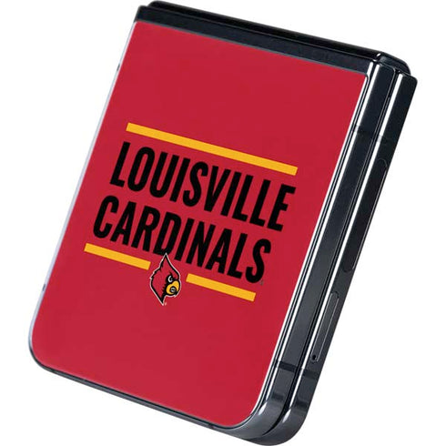 University of Louisville Cardinals Striped Galaxy Z Flip5 5G Skin