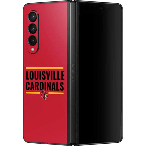 University of Louisville Cardinals Striped Galaxy Z Fold3 5G Skin