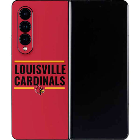 University of Louisville Cardinals Striped Galaxy Z Fold4 5G Skin