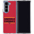 University of Louisville Cardinals Striped Galaxy Z Fold5 5G Clear Case