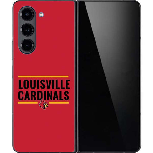 University of Louisville Cardinals Striped Galaxy Z Fold5 5G Skin