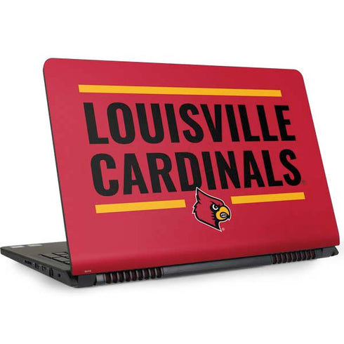 University of Louisville Cardinals Striped Dell Inspiron Skin