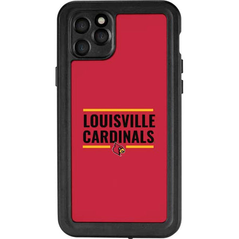 University of Louisville Cardinals Striped iPhone 11 Pro Max Waterproof Case
