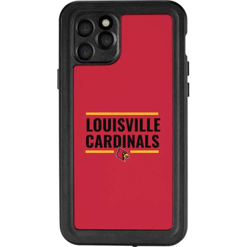 University of Louisville Cardinals Striped iPhone 11 Pro Waterproof Case