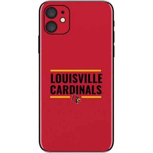 University of Louisville Cardinals Striped iPhone 11 Skin