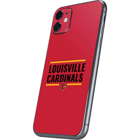 University of Louisville Cardinals Striped iPhone 11 Skin