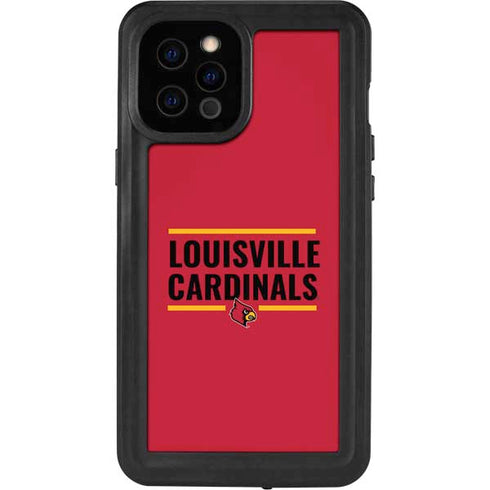 University of Louisville Cardinals Striped iPhone 12 Pro Max Waterproof Case